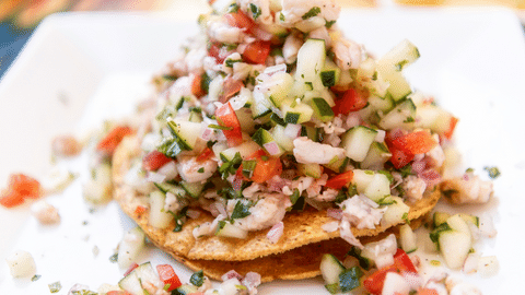 Tostada de ceviche Mixta