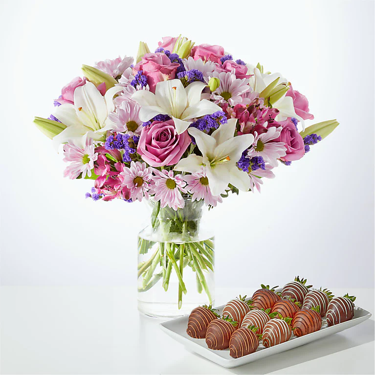 Lavender Fields Bouquet and Berry Bundle