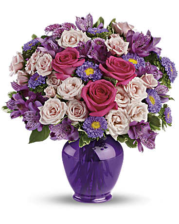 Purple Medley Bouquet with Roses