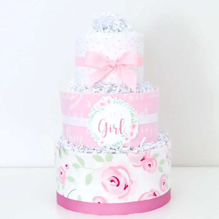 Rose Diaper Cake
