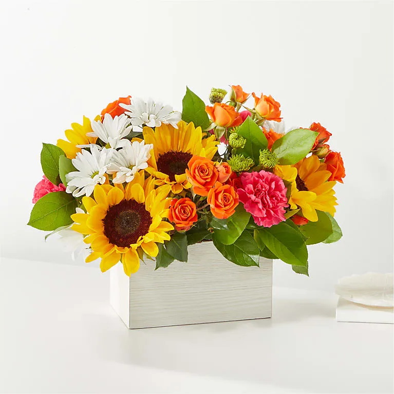 Sun-drenched Blooms Box Bouquet